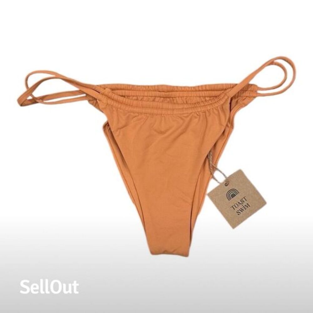Free People x Toast Swim Signature Tunnel Bikini Bottom Sandstone Size XL